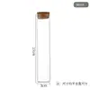 Frasco de Tubo de Vidro com Rolha, Boca Reta, Diâmetro 30mm, Tubo Selado Transparente de Alto Borossilicato, Múltiplas Especificações, Frasco Dispensador de Cordyceps e Açafrão