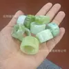 Anillo de Dedo de Jade Natural al por Mayor Semilla de Hielo Flor Flotante Anillo de Jade Recto Adornos para la Mano Anillo de Dedo de Jade Blanco Anillo de Dedo de Jade Ensanchado