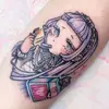 Tatuagem Adesiva Diablo Feminina À Prova D'água Duradoura Europeia e Americana Violência Lori ins Desenho Animado Fofo Flor Braço Não Refletivo Anti-Han