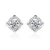 Brincos Moissanite Simulada Transmissão ao Vivo para Mulheres Ins Coração Agulha Prata Esterlina S925 Zircônia Seis Garras Brincos Moissanite