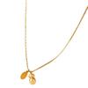 Collar y Tobillera de Acero de Titanio con Calabaza de Riqueza y Tesoro, Diseño de Lujo Nicho Accesible, Tobillera de Alto Nivel Chapada en Oro de 18 Quilates para Mujeres