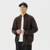Estilo Old Money, cárdigan de punto texturizado con rayas verticales, chaqueta suéter con cremallera y cuello alto de moda para hombre otoño/invierno 2026