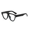 Gafas de Sol de Una Pieza Estilo Ojo de Gato con Línea de Cejas Europea y Americana Celebridad de Internet Mismo Estilo Gafas de Sol con Remaches Marco Grande Retro 3978