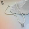 Collar de perlas con colgante de planeta de Vivian West Dowager, clásico, de alta gama, combinable con todo, para mujer, venta al por mayor
