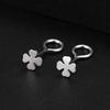 Brincos de Prata Esterlina S999 Banyan Tree Brincos Simples de Pé de Prata Anel Elegante de Tremella Nova Moda Pequena Joia para Poros da Orelha