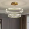 Lustre de sala de estar para villa nova de 6 peças, luminária simples e de alta qualidade para sala de jantar, luz principal de bar de hotel com design, estilo vintage creme