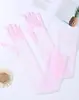 Guantes de boda extendidos de malla transparente esenciales para fotos de celebridades de internet, cubrebrazos rojos para novia, foto de estudio