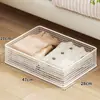 Caja de Almacenamiento Debajo de la Cama para Uso Doméstico con Ruedas, Caja de Almacenamiento Extraíble Móvil para Ropa, Colchas y Juguetes Debajo del Sofá