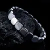 Pulseira Quadrada de Pedra Negra Best-Seller Transfronteiriça para Homens, Pulseira de Cordão Elástico Fashion e Versátil para Mulheres, Acessório Simples e de Alto Padrão