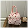 Bolso de Mano de Pana Estampado de Comercio Exterior Versátil para Mujer con Fresas, Bolso de Hombro Cruzado, Gran Capacidad, Bolso de Mamá