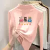 Ropa interior térmica con forro de forro polar para niños, colección otoño e invierno, camiseta de manga larga de cuello alto para niñas, nuevo estilo 2026, top cálido, ropa para niños