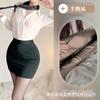 Talla grande Secretaria Sexy Cadera Uniforme Hermana Real Ropa Interior Sexy Vestido de Negocios OL Juego de Rol Camisa Blanca Ajustada Mujer