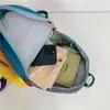 Mochila de senderismo ligera unisex color-blocking para exteriores Dopamine, bolsa de montañismo, mochila deportiva, color sólido vintage ins