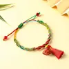 Pulsera de Cuerda de Colores del Festival del Bote del Dragón, Pulsera de Borla Pequeña de Zongzi Tejida a Mano, Adorno de Mano de Cuerda Roja de Cinco Colores de Buena Suerte para Niños