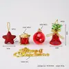 Decoraciones Rojas Navideñas de Venta Caliente Transfronterizas Accesorios DIY Bolas de Navidad Letra Árbol de Navidad Pequeño Adornos Colgantes Kit de Materiales m