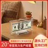 Moldura Display Transparente de Acrílico para Notas de Dólar para Uso Doméstico, Suporte para Coleção de Notas, Porta-Retrato de Plexiglass com Base