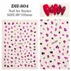 Pegatinas para Uñas Estampado Leopardo Maillard Transfronterizas, Lote Mixto Variado de Pegatinas para Uñas DIY Estampado Leopardo Marrón y Negro Planas, Estilo Dh