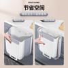 Bote de Basura de Cocina Colgante para el Hogar Clasificación de Residuos Plegable Puerta de Gabinete Colgante de Pared Almacenamiento para Inodoro Cesto de Papel