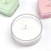 Velas Coloridas em Formato de Coração, Velas Pequenas Aromáticas tipo Tea Light Feitas à Mão, Mini Velas Ins para o Dia dos Namorados, Lembrancinhas
