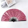 Abanico Láser Transfronterizo de 8 pulgadas, Abanico Plegable Láser Colorido, Abanico de Sonido para Actuación Estudiantil, Abanico de Kung Fu, Abanico Plegable Fácil de Abrir y Cerrar, Venta al por Mayor
