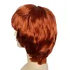 Peluca de Mujer Transfronteriza de Cabello Corto con Ligeras Ondas, Peluca Marrón con Cabello Corto Lacio y Flequillo, Venta Directa Exclusivamente para Estilos Cortos