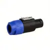 Conector de audio para amplificador de iluminación de escenario profesional de alta calidad, con cola azul de cuatro núcleos, sin soldadura, cabeza de ohmio Canon NL4FC