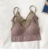 Versión de calidad Alta calidad grande U espalda descubierta espalda de belleza envuelta pecho camisola para mujer Copa triángulo francesa ropa exterior push up top de tubo