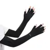 Mangas de Protección Solar para Mujer, Conducción al Aire Libre, Primavera y Verano, Seda de Hielo Delgada, Protector Solar para Ciclismo, Protección para Brazos con Pantalla Táctil Antideslizante, Mangas de Hielo al por Mayor