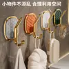 Gancho adhesivo de plástico con baño galvánico de lujo ligero, sin taladro, para pared, para baño, inodoro, dormitorio, entrada y detrás de la puerta