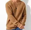 Ropa Masculina Transfronteriza Europea y Americana Amazon Camiseta de Manga Larga Waffle de Color Sólido Amazon Nuevo Top de Cuello Redondo para Primavera y Otoño