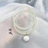 Pulseira Passo a Passo Vidro Imitação Jade Pulseira Sino Rosa Silvestre Acessórios Antigos Livrinho Vermelho Proibido Namorada Mesmo Estilo