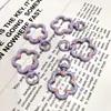 /Hebilla de flor de ciruelo con goteo de aceite hebilla de resorte aro abierto de colores para llavero de colgante de bolsa de bricolaje colgante de muñeca accesorios