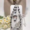 Bolsa de Celular com Pingente de Cristal e Laço Luxuoso da Série Sorvete Pop Mart Autêntica Feita à Mão com Contas