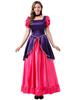 Exportação Europeia e Americana Novo Fantasia de Halloween Feminina Retrô Palácio Roxo Vestido Longo Vestido de Princesa Roupa Pai-Filho