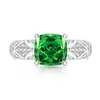 Anillo de Cubo de Azúcar Cortado Flor de Hielo de Piedra Preciosa Colorida Más Vendido en Tiktok, Diamante de Alto Carbono Súper Brillante, Anillo Chapado en Oro Real, Dropshipping de Transmisión en Vivo