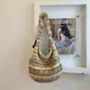 2025 Invierno Nuevo Retro Nicho Bolso Cubo Relleno Cruzado Bolso de Hombro Bolsa de Lona para el Trabajo y Viajes Bolsa para Clase