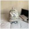 Mochila con Estilo Girly y Estampado de Dibujos Animados para Estudiantes Mujeres, Bonita Bolsa Escolar con Adorno de Encaje, Mochila Nueva de Alta Apariencia Ligera