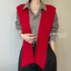 Chal de punto Primavera y Otoño Nuevo Estilo Coreano Gama Alta Oficina Protector de Cuello Chaleco Moda Versátil Ropa Exterior para Mujer Tendencia