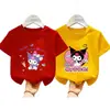 Camiseta Elegante para Niña Verano 2026 Estilo Nuevo Ropa de Algodón Puro de Manga Corta para Niños Conjunto de Verano para Niña Top de Bebé Camiseta