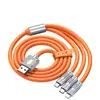 Cable de Carga Súper Rápida de 1.2 m, Cable de Datos para Teléfono Móvil de Aleación de Zinc Uno a Tres, Adecuado para Huawei, Apple X y Cables de Carga Android