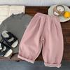 Bora Roupa Infantil Coreana Calça com Forro de Fleece Novo Estilo 2025 Calça Casual para Meninos Calça Reta para Meninas