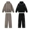 Roupas Masculinas Jiayiku 2026 Nova Marca Tendência Estilo Streetwear Americano Moletom com Capuz Bordado de Espinho e Camurça Modelagem Solta