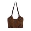 Bolsa Tote Grande Capacidade Nova Outono e Inverno 2025 Bolsa de Ombro Moda Feminina Bolsa para Estudante Universitário Dia a Dia Bolsa de Braço