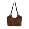 Bolso de hombro texturizado de gran capacidad estilo vintage versátil ins para mujer, modelo 2026 nuevo bolso de axila bolso tote