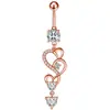 Piercing de Ombligo de Gama Alta con Circonitas Tachonadas, Anillo de Ombligo Elegante y de Moda, Accesorio de Moda, el Más Vendido al Por Mayor Personalizado de Amazon