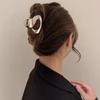 Pinza Metálica Irregular para el Cabello de Mujer Estilo Cola de Caballo Alta Pinza de Tiburón de Moda para Celebridades de Internet 2023 Nuevo