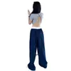 Pantalones de Trabajo Deportivos Retro Americanos para Mujer, Pantalones de Verano Estilo Perezoso y Relajado, Pantalones Casuales Sueltos con Bloques de Color para Bajitas