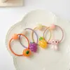 Anillo para el pelo de cuentas de gelatina de frutas lindo estilo coreano, todo a juego, cuerda para el pelo dulce de uva, anillo para el pelo de corazón de niña, cuero para coleta