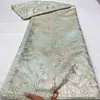 Tecido Jacquard de Peônia Dourada Vintage em Seda Fio Tingido Embossado para Vestido Moda Vestido de Casamento Traje de Gala Tecido Hanfu Qipao