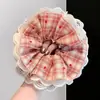 Goma para el pelo de estilo coreano, tamaño extragrande, de intestino de cerdo, estilo casual para niñas, linda cuerda floral para coleta con lazo